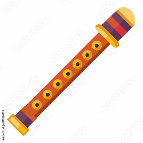 flute isolated on white background