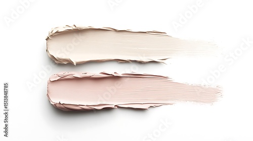 Neutral Toned Paint Swatches on a White Surface, Ideal for Various Design Projects and Creative Backgrounds.