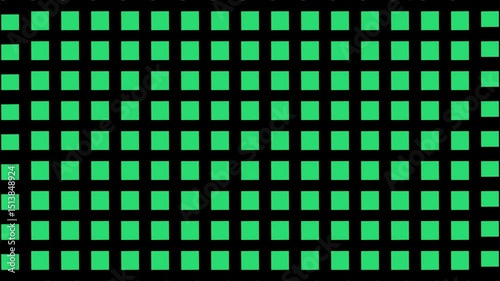 green abstract square shape tile seamless geometric pattern in black background dark design digital art in black background