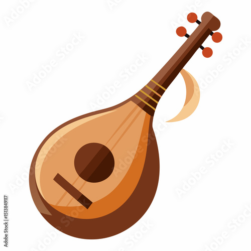 acoustic guitar isolated on white
