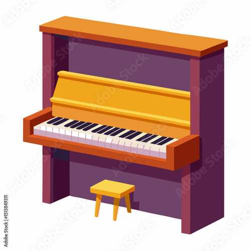 piano keys isolated on white