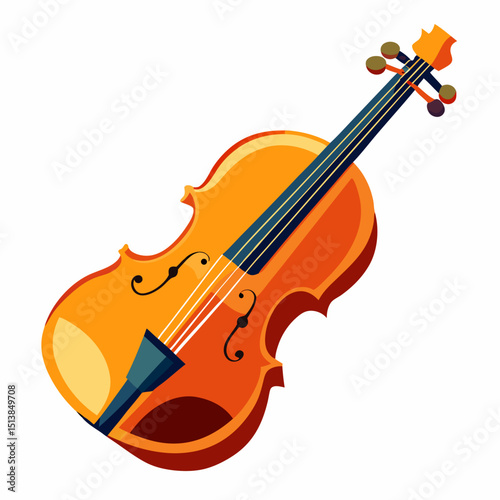 violin on white background