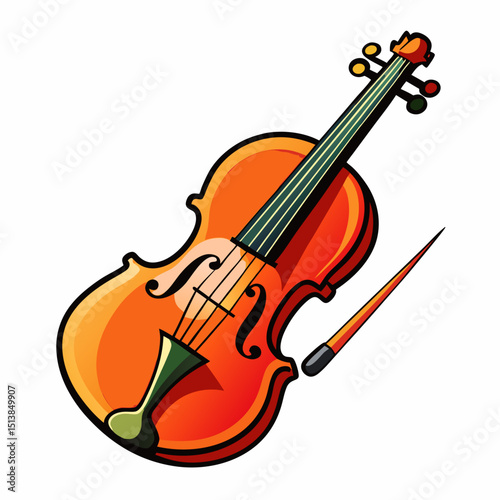 violin isolated on white