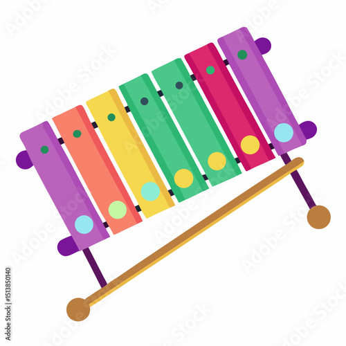 xylophone isolated on white background