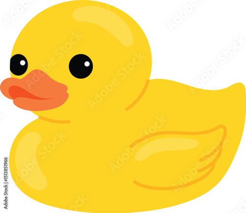 Adorable rubber duck toy for child illustration