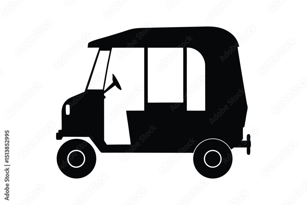 Auto rickshaw Silhouette vector Auto rickshaw Silhouette vector