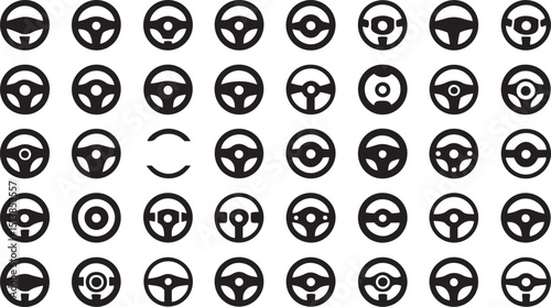 High resolution steering wheel icon design for digital interfaces and applications