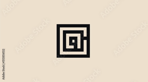 Abstract square maze design