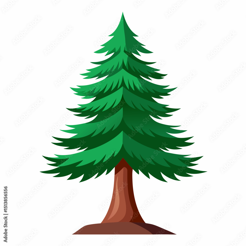 Fototapeta premium christmas tree isolated on white