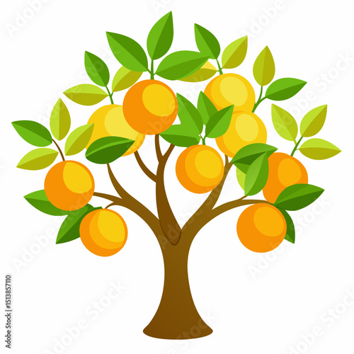 orange tree with apples