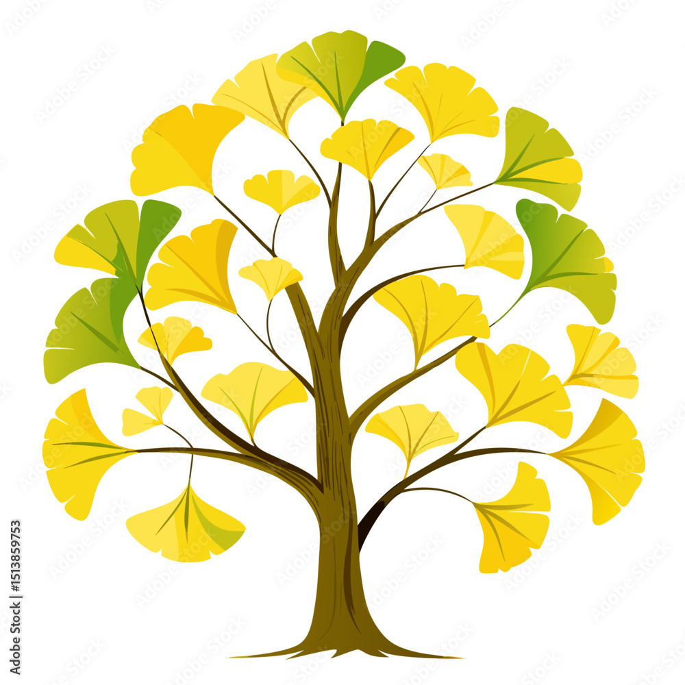 Obraz premium autumn tree vector illustration