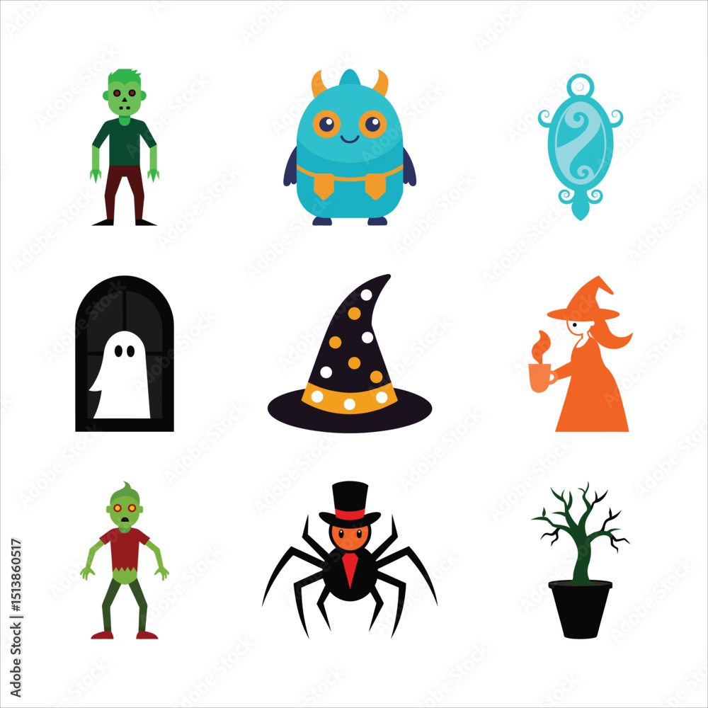 Fototapeta premium set of monsters