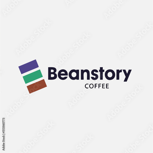Coffee Shop Logo – Coffee Bean and Stripe Icon for Café or Beverage Brand