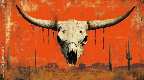 Western Skull Desert Art