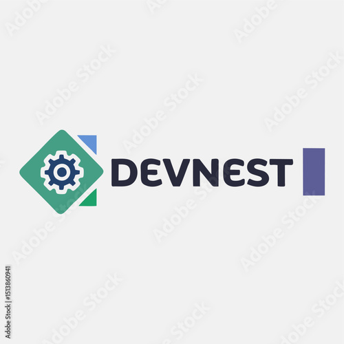Developer Agency Logo – Gear and Nest Icon for Software & Coding Services