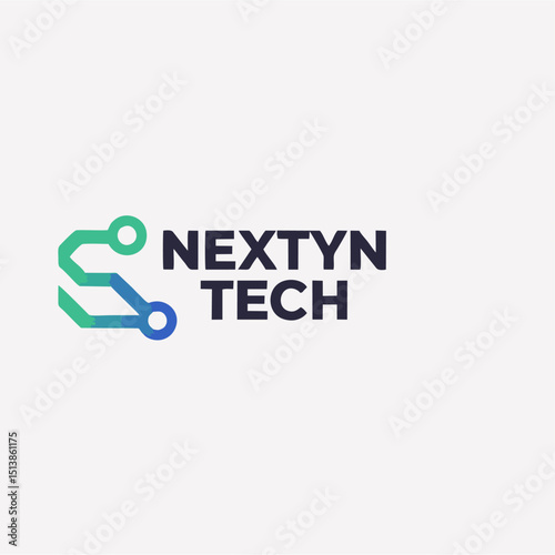 Modern Tech Company Logo – Circuit and Connection Icon for Innovative IT Solutions
