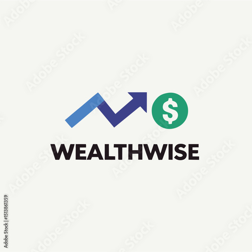 Finance & Investment Logo – Growth Chart and Dollar Icon for Wealth Management