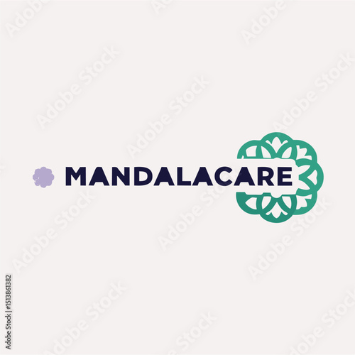 Holistic Health Logo – Mandala Symbol for Wellness and Healing Brand
