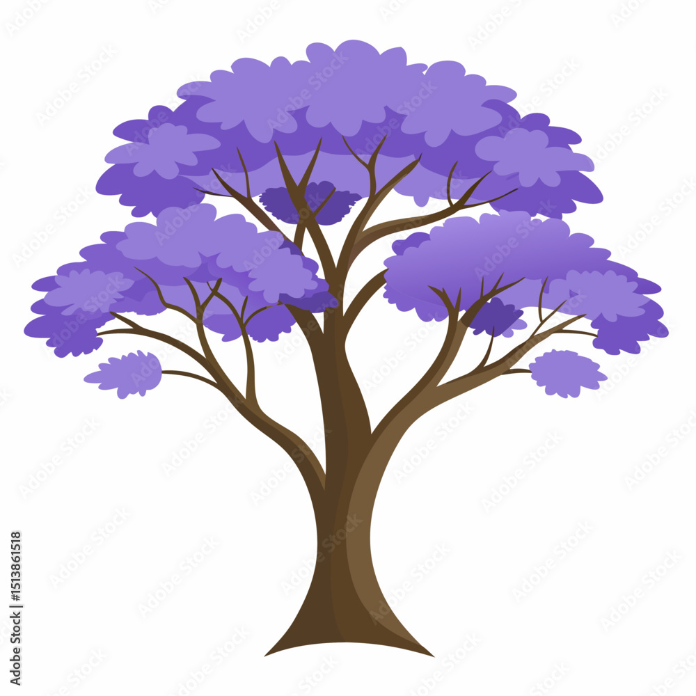 Obraz premium vector tree with pink flowers