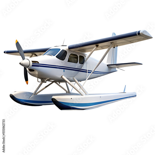Seaplane transport isolated on white background