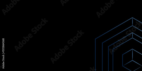 Abstract sketch of a building with lines, Abstract background. Vector abstract futuristic architecture concept with digital geometric connection lines. vector. technology communication data Science.	
