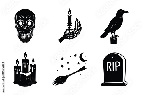 Halloween Silhouettes Set