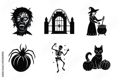 Halloween Silhouettes Set