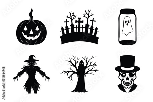 Halloween Silhouettes Set