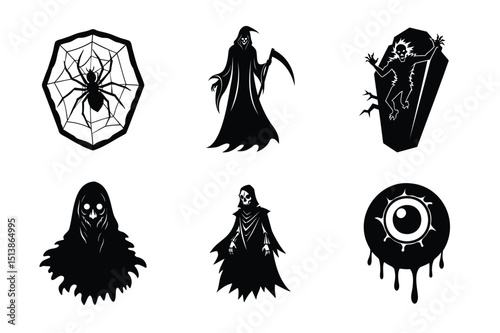 Halloween Silhouettes Set