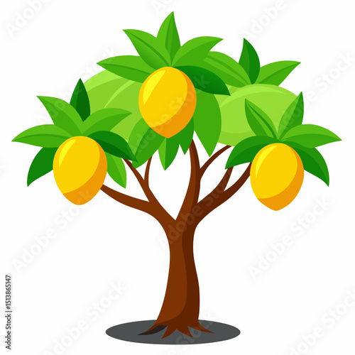 orange tree vector illustration
