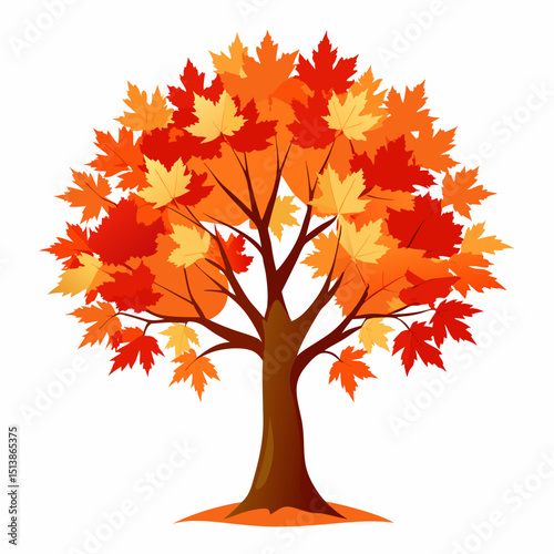 autumn tree vector