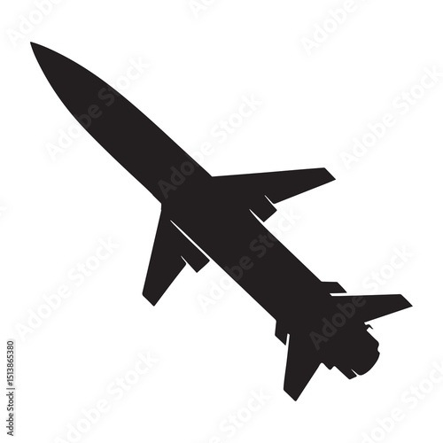 Missile icon. Missile graphic resources for icon, symbol, or sign. Vector icon of rocket missiles for design of war, conflict or military