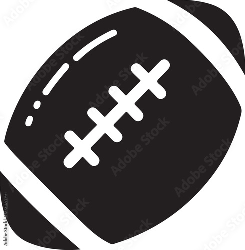 American football ball icon simple vector Active sport Body run
