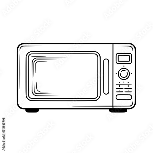 Illustration of a microwave oven