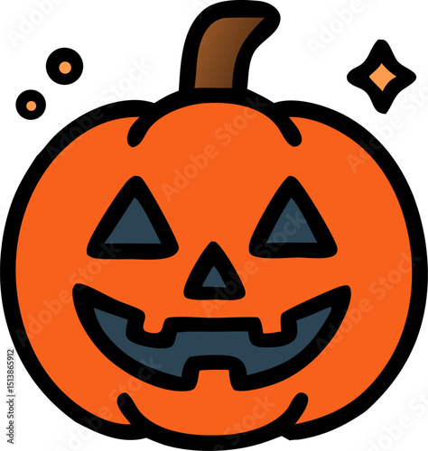 Pumpkin icon with large eyes suitable for Halloween designs, spooky concepts, horrorthemed projects, ghost stories, and eerie illustrations.