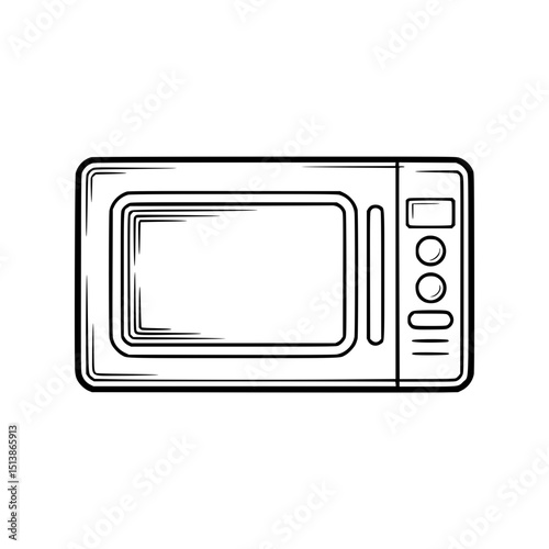 Illustration of a microwave oven