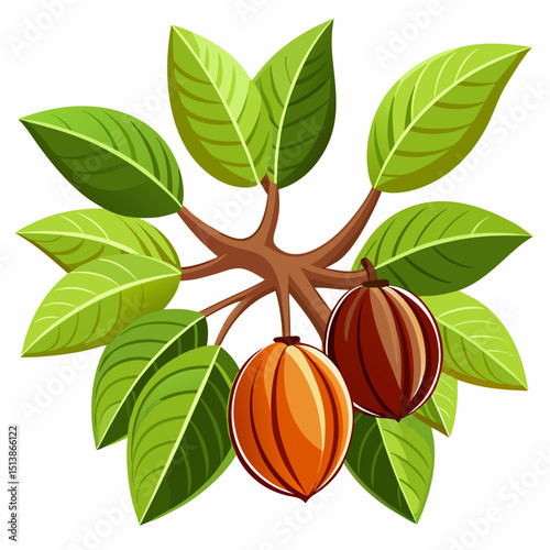 orange tree with leaves