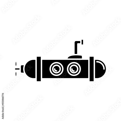 military submarine watercraft sub vector icon for website vector illustration on white background