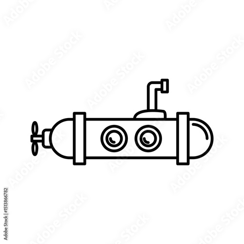 military submarine watercraft sub vector icon for website vector illustration on white background