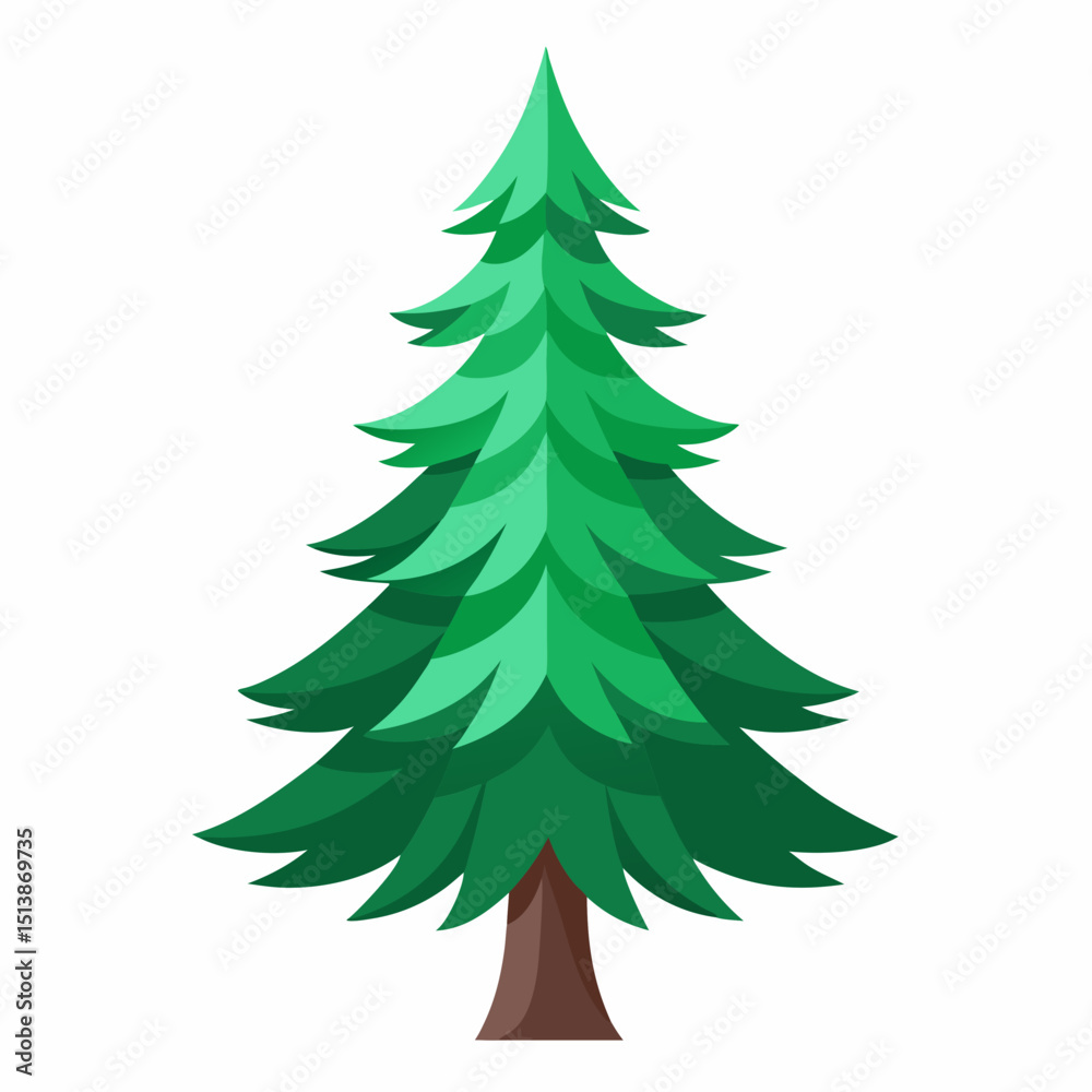 Obraz premium christmas tree isolated on white