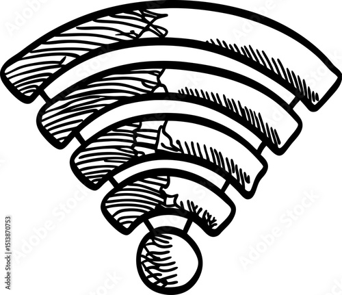 Wifi signal symbol with earth illustration global wireless connectivity, worldwide internet access concept