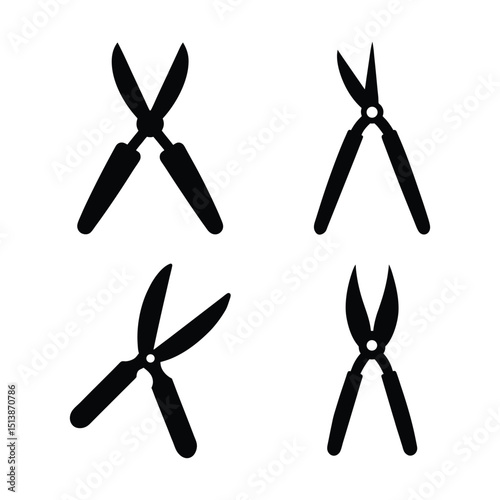 vector silhouettes of knives