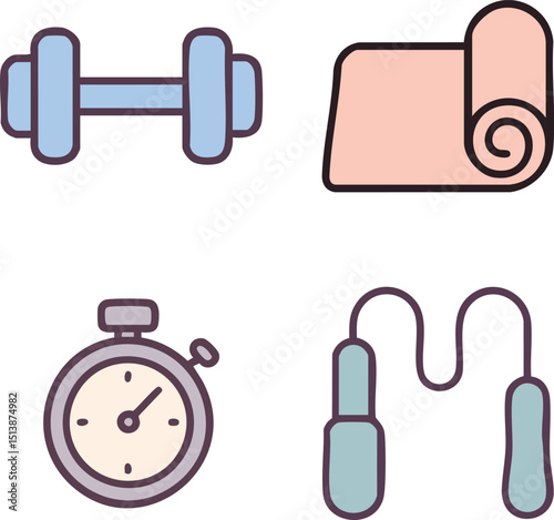 Fitness equipment set