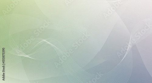 Light, soft, pale, pastel, dusty green, blue, sage, white abstract background. Color gradient ombre blend blur flow fluid. Noise grain mesh. Line wave. Design