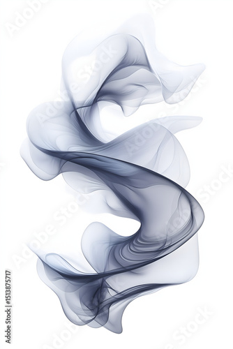 Abstract smoke art with flowing shapes and smooth transitions in monochrome tones.