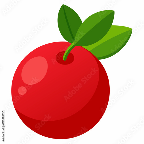 red apple with leaf