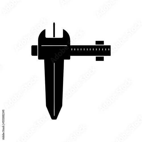Vernier caliper silhouette illustration