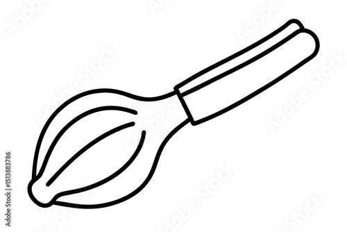Artistic brush stroke icon with transparent background ideal for design projects