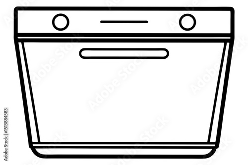 Minimalist kitchen appliance illustration with a transparent background for design projects