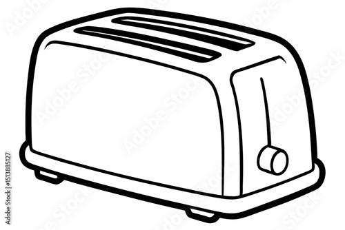Simple black and white vector illustration of a toaster ready for your projects